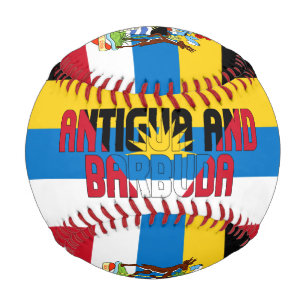 Balle De Baseball Drapeau et armoiries d'Antigua-et-Barbuda