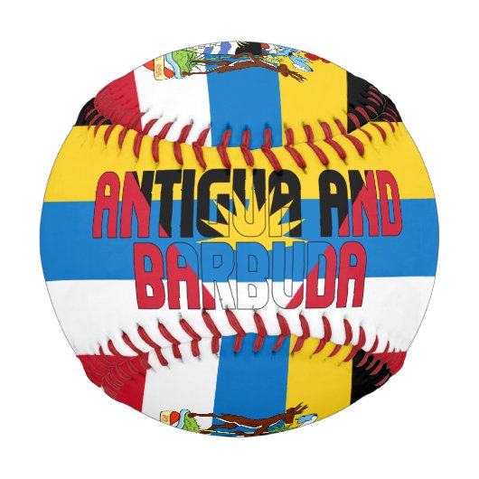 Balle De Baseball Drapeau et armoiries d'Antigua-et-Barbuda (Devant)