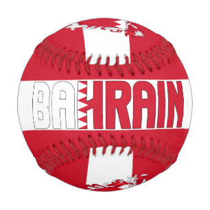 Balle De Baseball Drapeau et armoiries de Bahreïn Patriotique