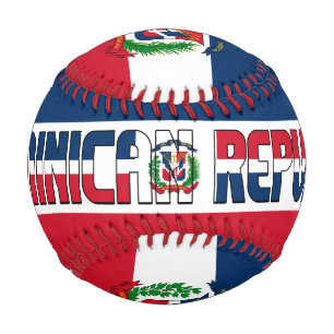 Balle De Baseball Drapeau et armoiries de la République dominicaine