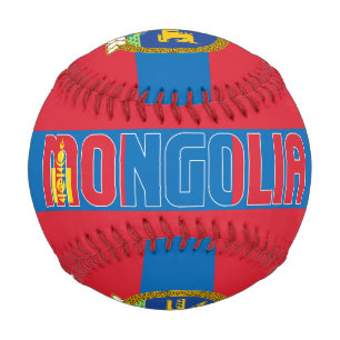 Balle De Baseball Drapeau et armoiries de Mongolie Patriotique
