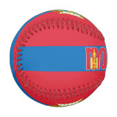 Balle De Baseball Drapeau et armoiries de Mongolie Patriotique (Devant Gauche)