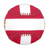 Balle De Baseball Drapeau et armoiries du Danemark Patriotique (Dos)
