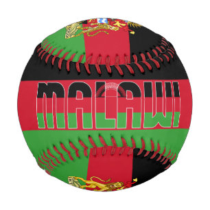 Balle De Baseball Drapeau et Armoiries du Malawi Patriotique