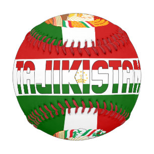 Balle De Baseball Drapeau et armoiries du Tadjikistan Patriotique
