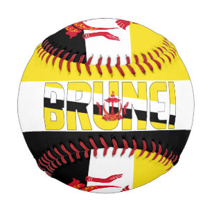 Balle De Baseball Drapeau et Armoiries Patriotique de Brunei