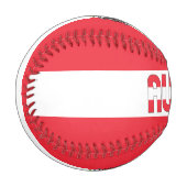 Balle De Baseball Drapeau et blason d'Autriche Baseball patriotique (Devant Gauche)