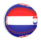 Balle De Baseball Drapeau et blason de Croatie Patriotique (Devant Gauche)