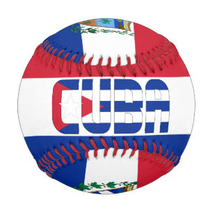 Balle De Baseball Drapeau et blason de Cuba Patriotique