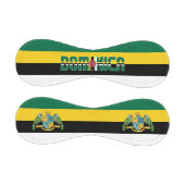 Balle De Baseball Drapeau et blason de la Dominique Patriotique (Panneaux)