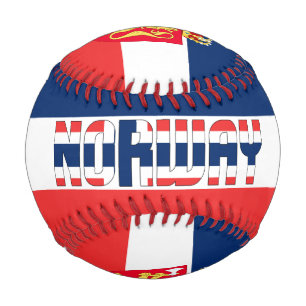 Balle De Baseball Drapeau et blason de Norvège Patriotique