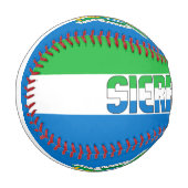 Balle De Baseball Drapeau et blason de Sierra Leone Patriotique (Devant Gauche)