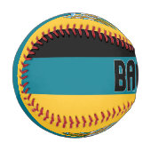 Balle De Baseball Drapeau et blason des Bahamas Patriotique (Devant Gauche)