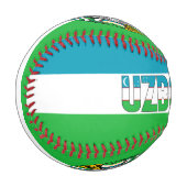 Balle De Baseball Drapeau et blason d'Ouzbékistan Patriotique (Devant Gauche)