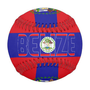 Balle De Baseball Drapeau et blason du Belize Patriotique