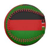 Balle De Baseball Drapeau et blason du Kenya Patriotique (Devant Gauche)