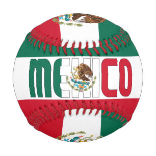 Balle De Baseball Drapeau et blason du Mexique Patriotique