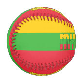 Balle De Baseball Drapeau et blason du Myanmar Patriotique (Devant Gauche)