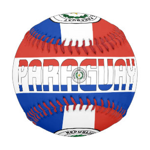 Balle De Baseball Drapeau et blason du Paraguay Patriotique