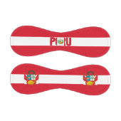 Balle De Baseball Drapeau et blason du Pérou Patriotique (Panneaux)