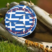 Balle De Baseball Drapeau et Coeurs grecs - Baseball Grèce /sports