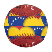 Balle De Baseball Drapeau et Coeurs vénézuéliens - Venezuela /Meille (Devant)