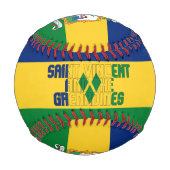 Balle De Baseball Drapeau et manteau de Saint-Vincent-et-les Grenadi (Devant)