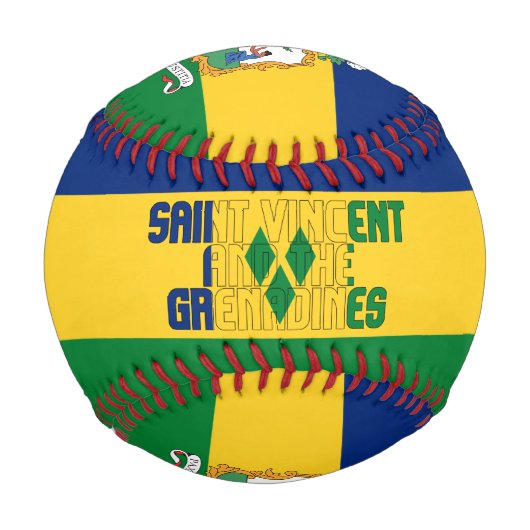 Balle De Baseball Drapeau et manteau de Saint-Vincent-et-les Grenadi (Devant)