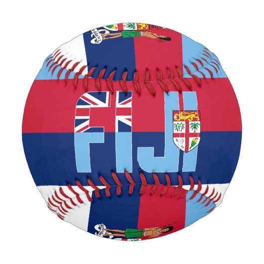 Balle De Baseball Drapeau fidjien et blason patriotique (Devant)