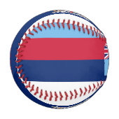 Balle De Baseball Drapeau fidjien et blason patriotique (Devant Gauche)