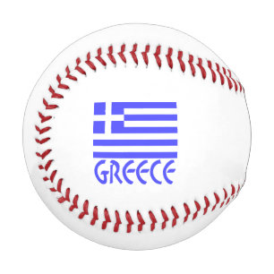 Balle De Baseball Drapeau grec Grèce Bleu Personnalisation