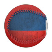 Balle De Baseball Drapeau Grunge D'Haïti (Devant Gauche)