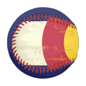 Balle De Baseball Drapeau Grunge du Colorado (Devant Gauche)