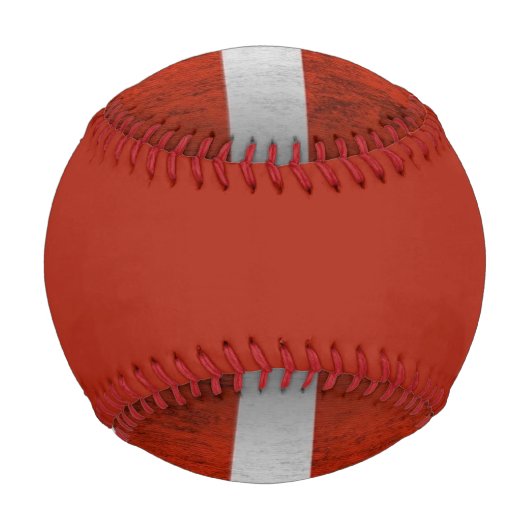 Balle De Baseball Drapeau Grunge Du Danemark (Dos)