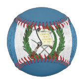 Balle De Baseball Drapeau Grunge Du Guatemala (Devant)