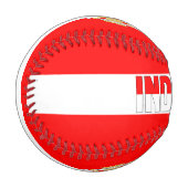 Balle De Baseball Drapeau indonésien et blason patriotique (Devant Gauche)