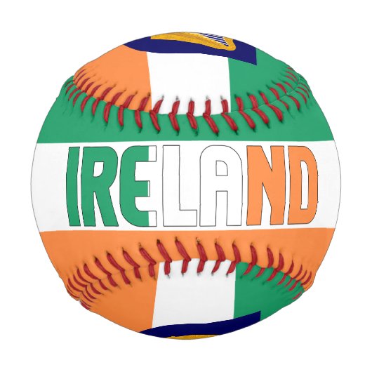 Balle De Baseball Drapeau irlandais et blason patriotique (Devant)