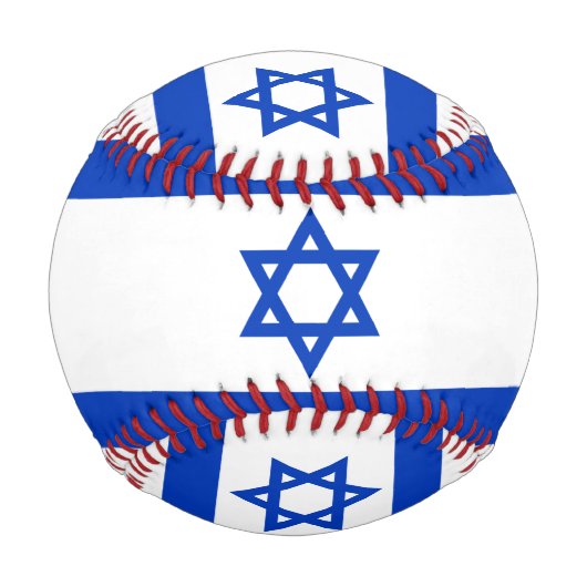 Balle De Baseball Drapeau israélien (Israël) (Devant)