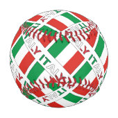 Balle De Baseball Drapeau italien avec votre nom (Dos)