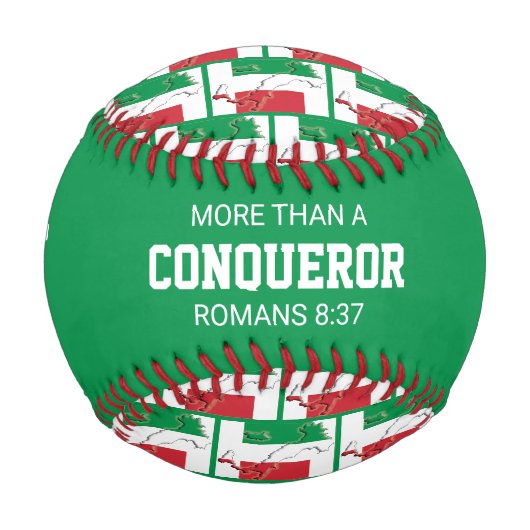 Balle De Baseball DRAPEAU ITALIEN Patriotique (Devant)