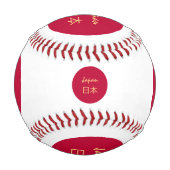 Balle De Baseball Drapeau japonais & Sports japonais / Bals de baseb (Dos)