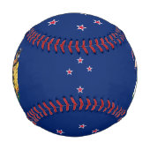 Balle De Baseball Drapeau néo-zélandais et blason patriotique (Dos)