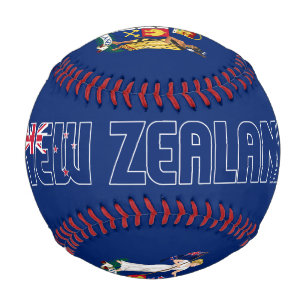 Balle De Baseball Drapeau néo-zélandais et blason patriotique