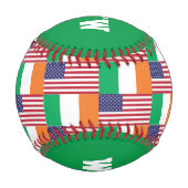 Balle De Baseball DRAPEAU Patriotique IRLANDAIS AMÉRICAIN (Dos)
