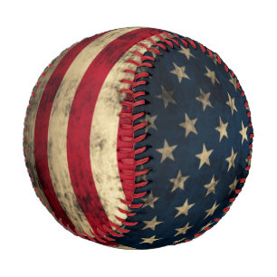Balle De Baseball Drapeau patriotique Vintage-américain