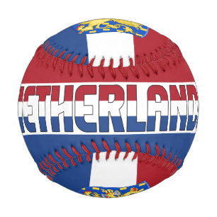 Balle De Baseball Drapeau Pays-Bas et blason Patriotique