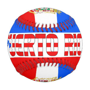 Balle De Baseball Drapeau Porto Rico et blason Patriotique