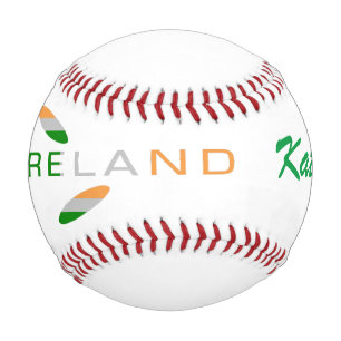 Balle De Baseball Drapeau Rose Irlandaise Nom Personnalisé