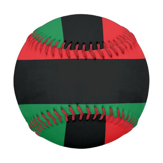 Balle De Baseball Drapeau rouge, noir et vert (Dos)
