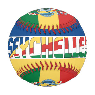 Balle De Baseball Drapeau seychellois et armoiries patriotiques